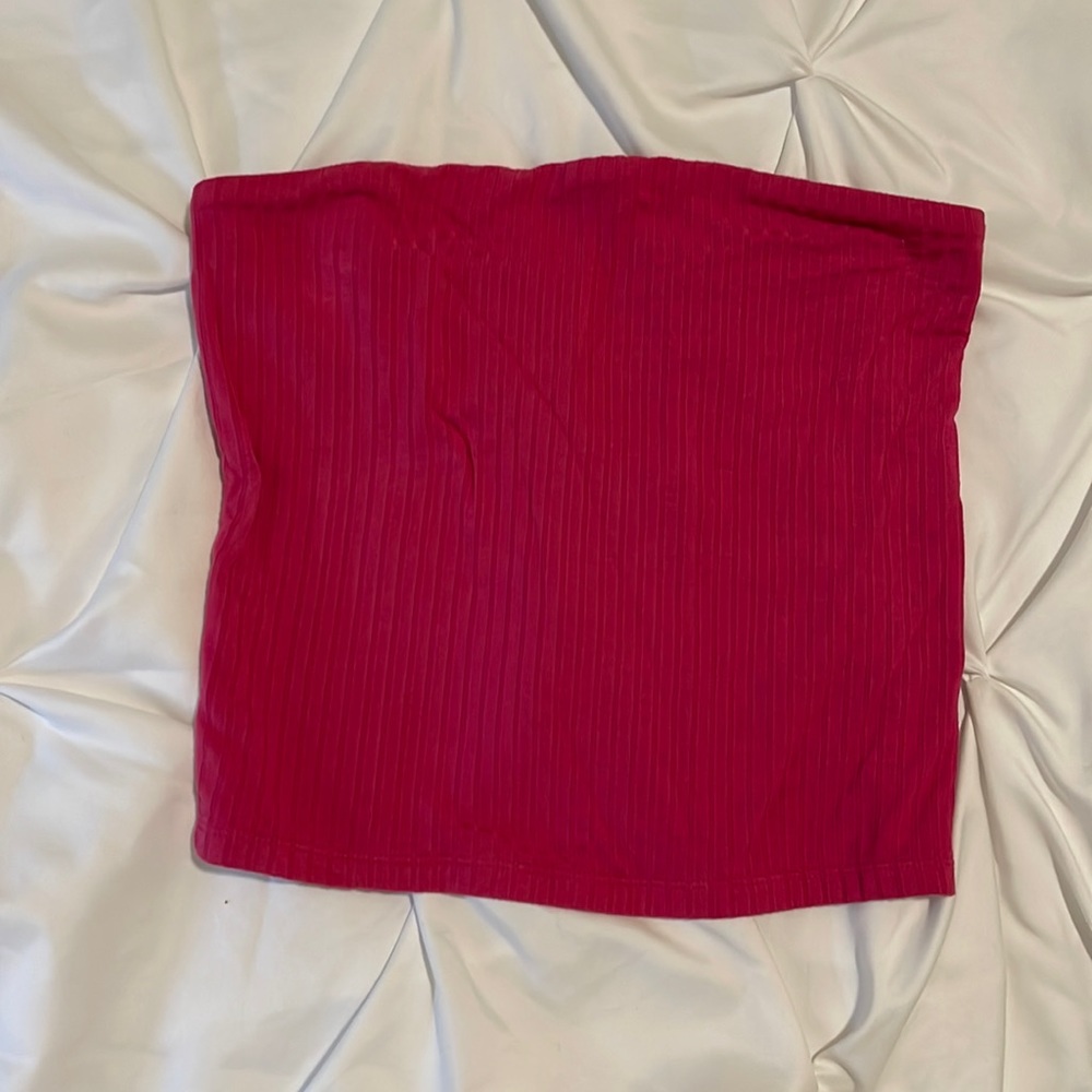 American Eagle soft and sexy ribbed bandeau cropped top